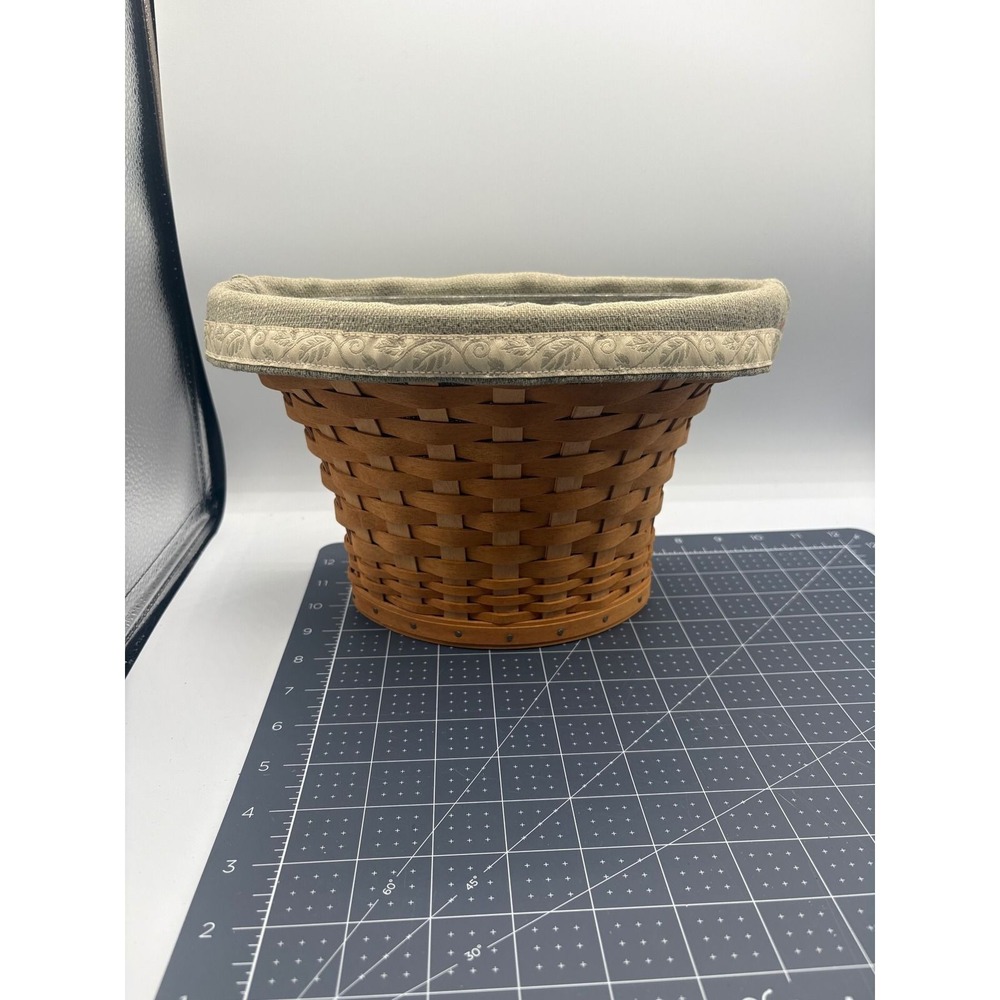 Longaberger 2005 Handmade Wall Basket with Liner‎ and Protector Brown Sage